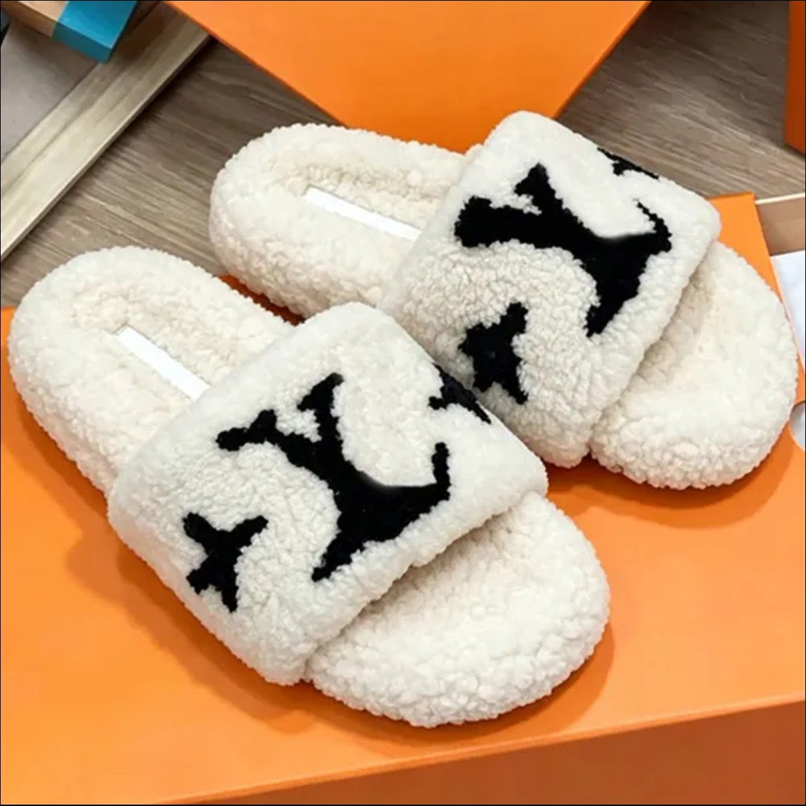Louis Vuitton Plush Slippers
