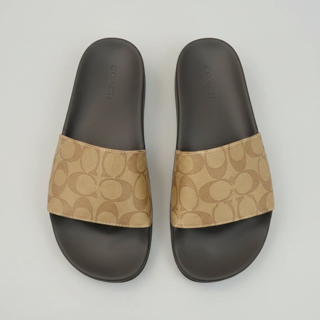 Coach Signature Monogram Slide Sandals