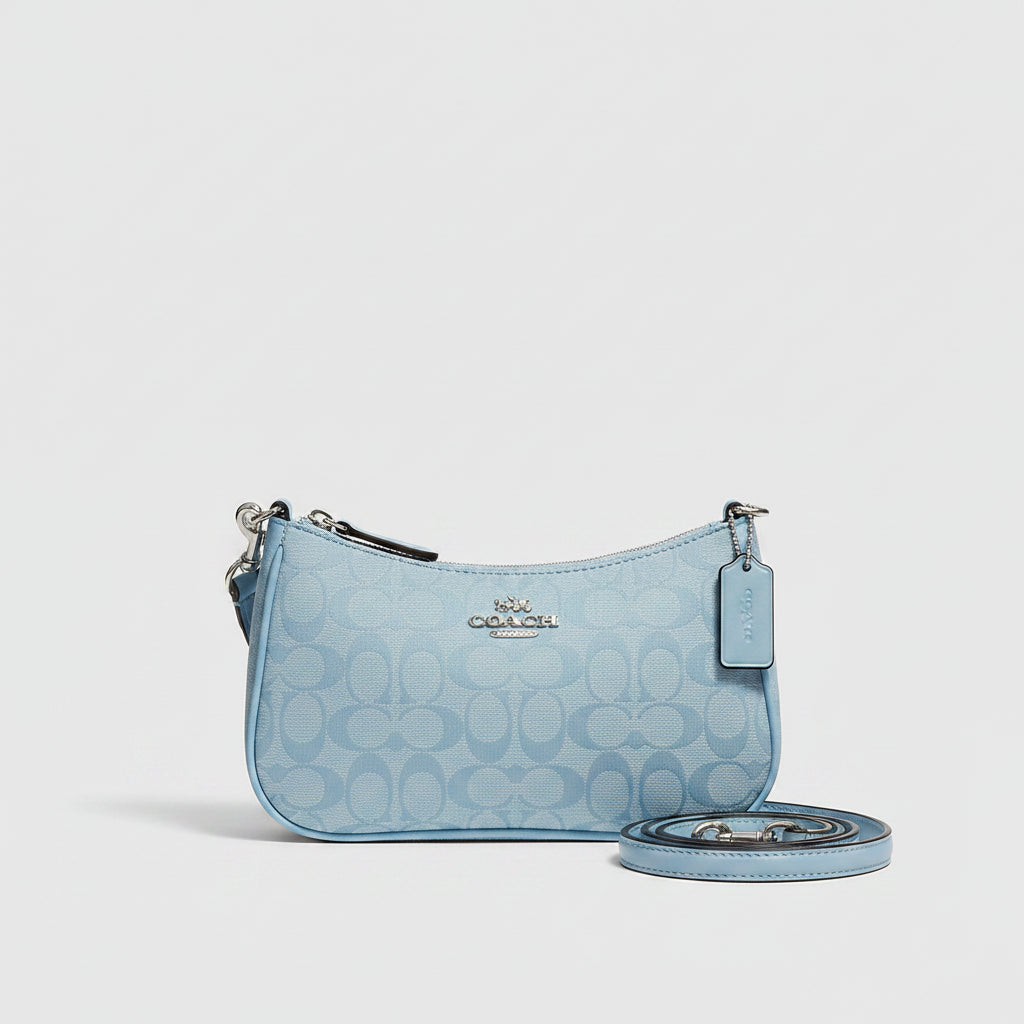 Coach Signature Canvas Top Handle Pouch