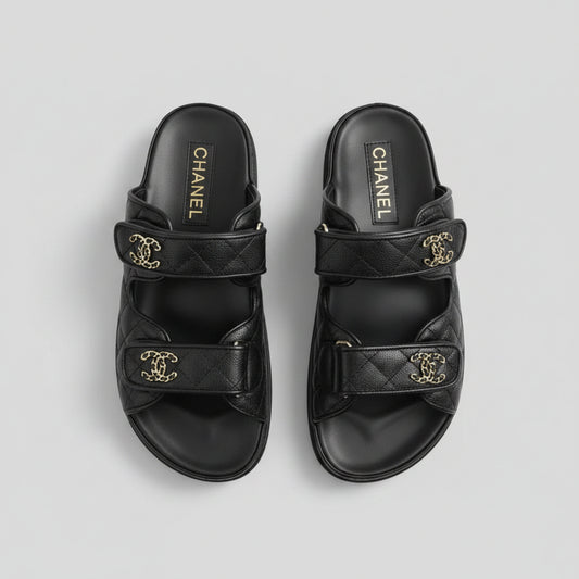 Chanel Quilted CC Sandals