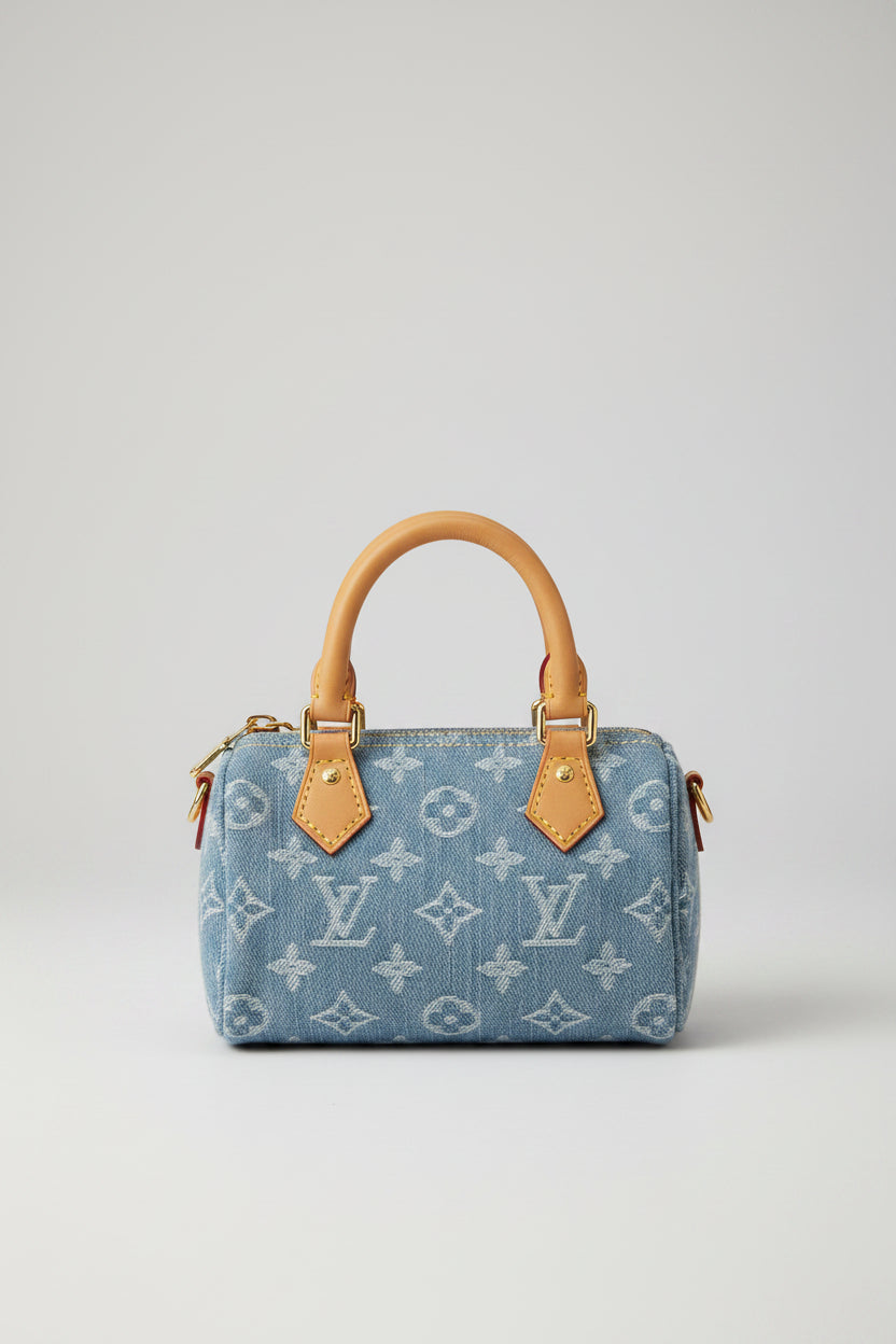 LV Denim Mini Speedy Bag