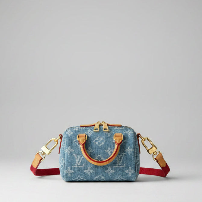 LV Denim Mini Speedy Bag