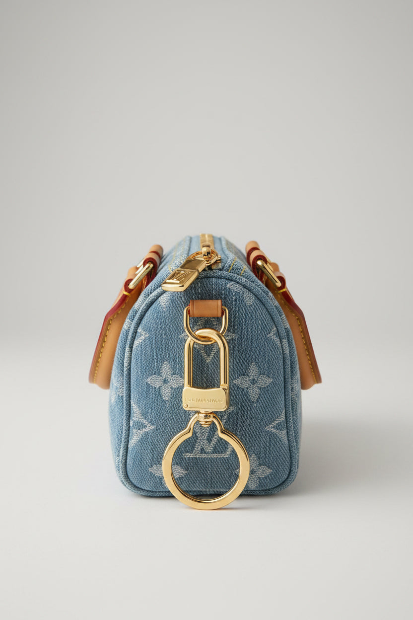 LV Denim Mini Speedy Bag