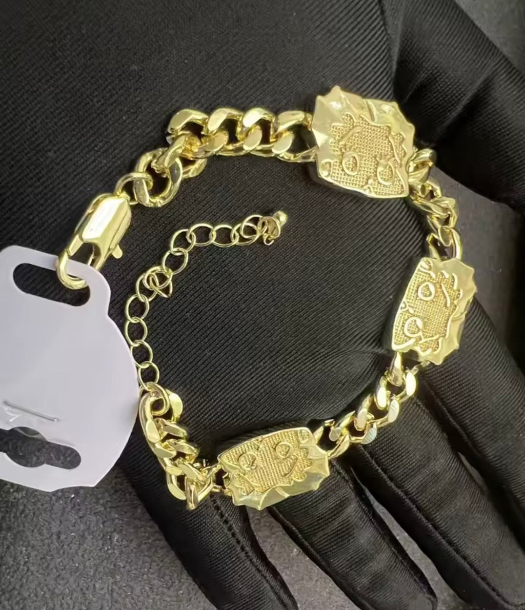 3 Head Cuban Bracelet