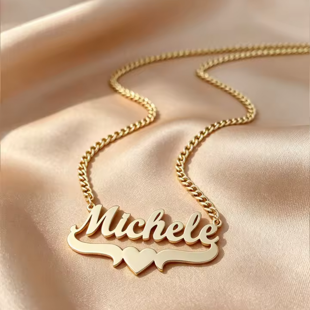 18k Gold Plated Custom Name Bamboo Hoop Earrings