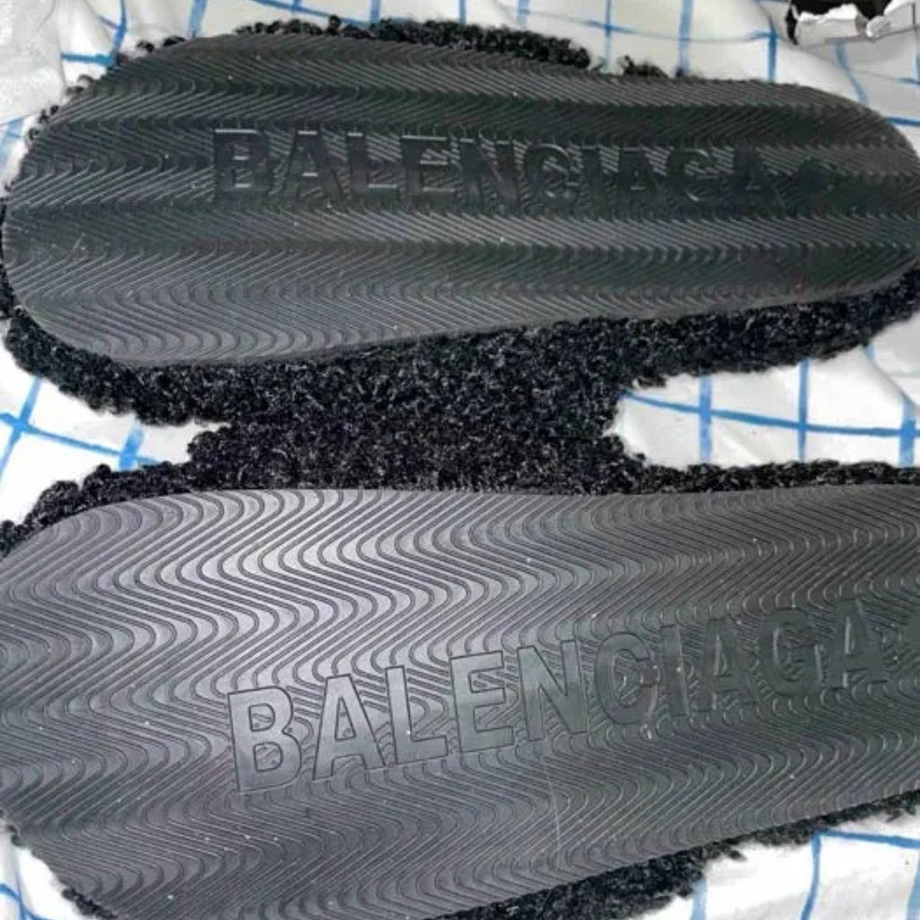 Balenciaga Fuzzy Slide Sandals