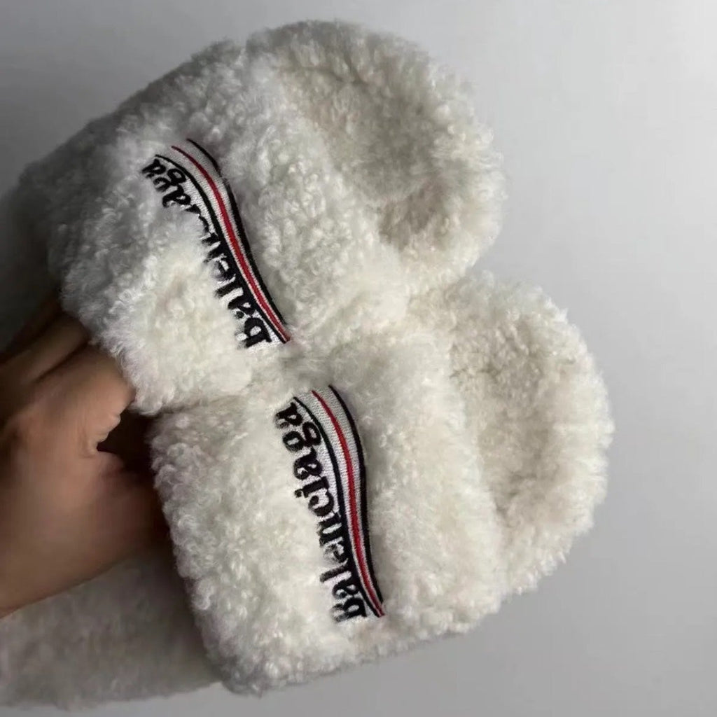 Balenciaga Fuzzy Slide Sandals