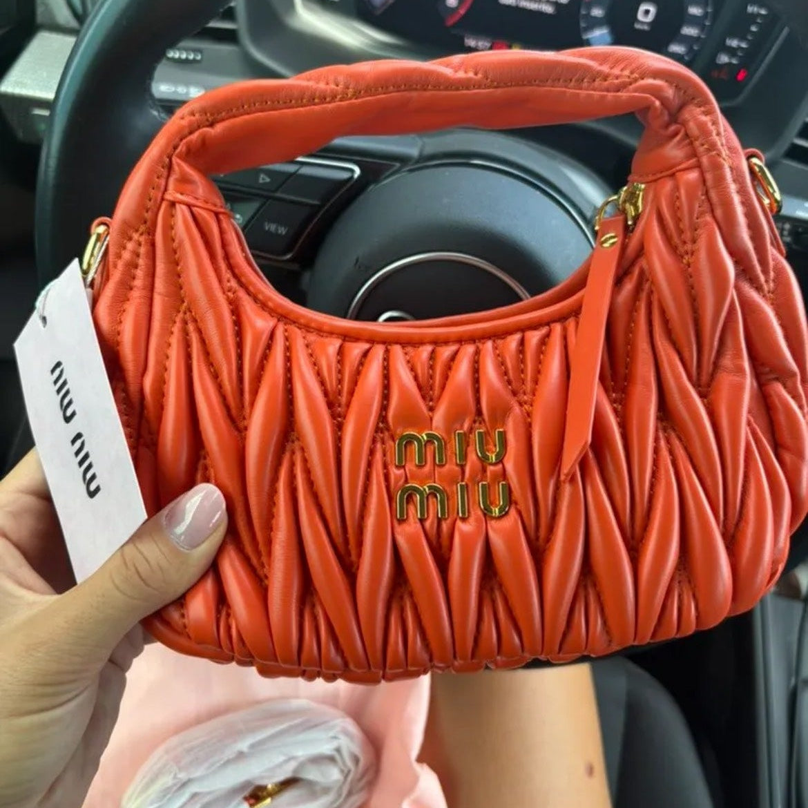 Miu Miu Matelassé Mini Hobo Bag