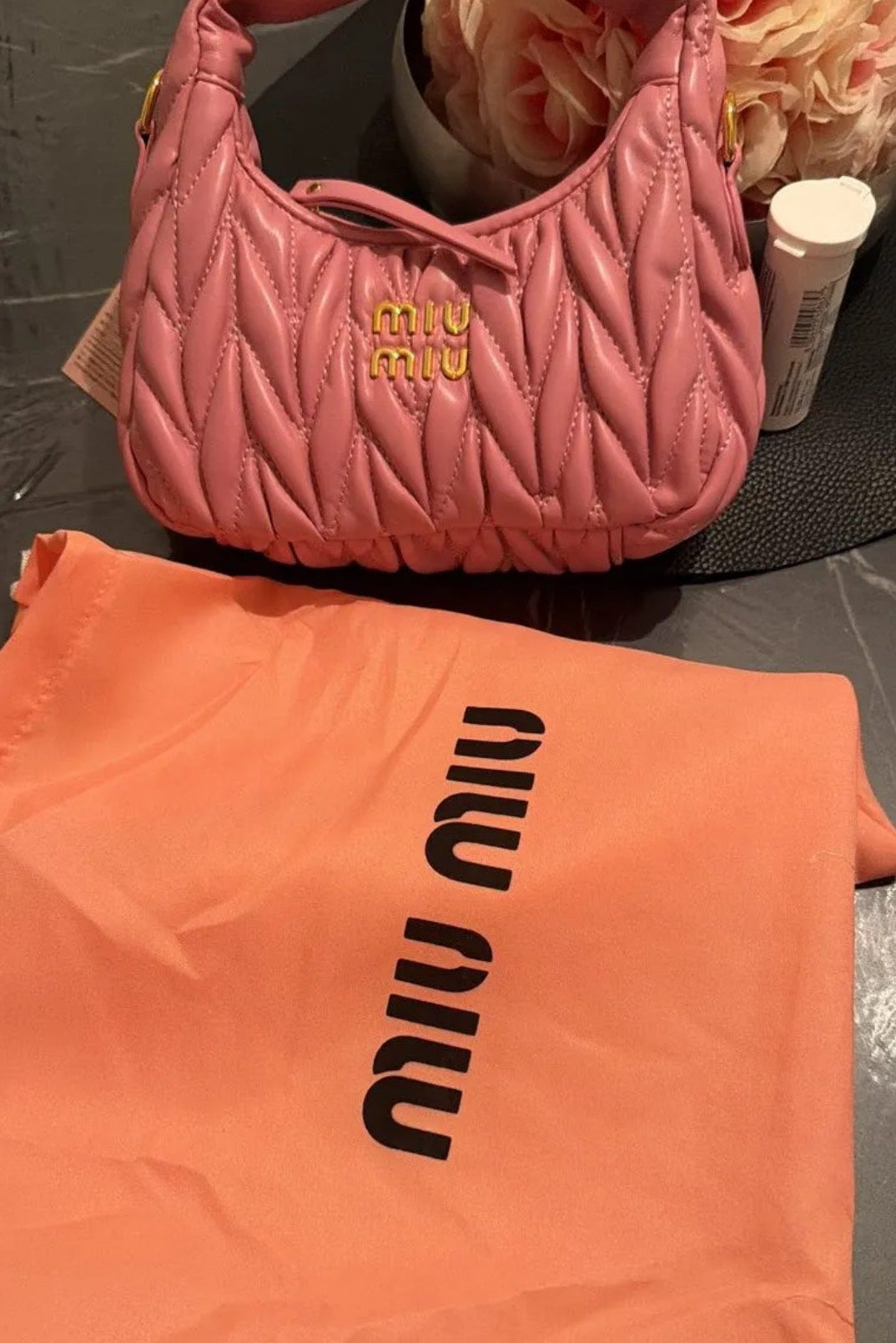 Miu Miu Matelassé Mini Hobo Bag