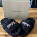 Balenciaga Fuzzy Slide Sandals