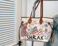 Shrak Graffiti Tote Bag in white