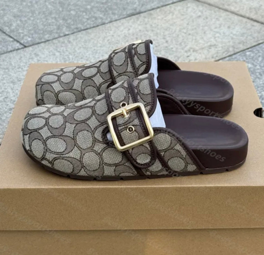 Coach Signature Clogs - Brown Monogram