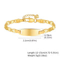 Custom Baby Bracelet - Gold with dimensions