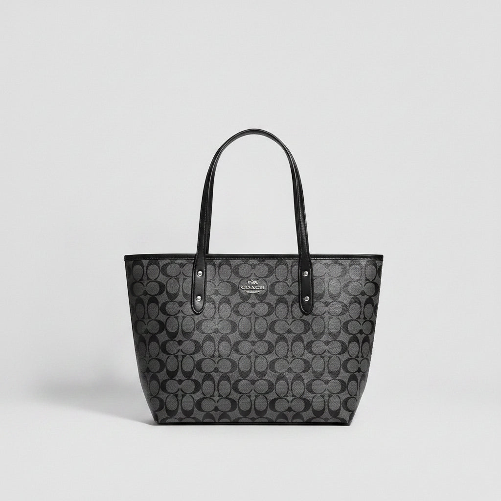 Coach Signature City Tote - Black/Grey