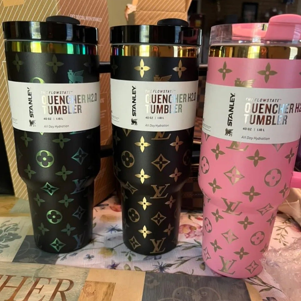Stanley Barbie Tumbler boxes stacked - four pink boxes
