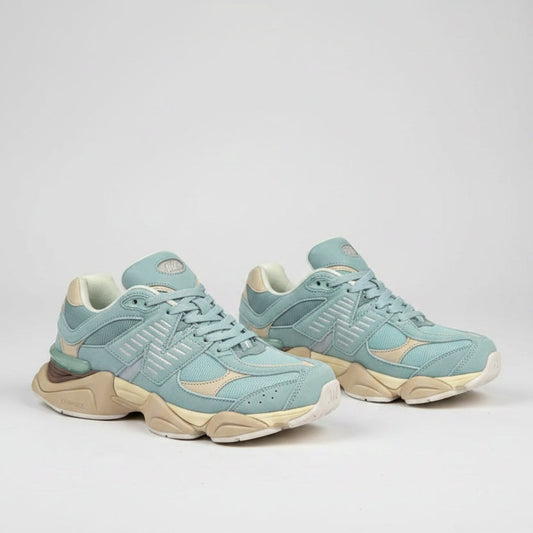 New Balance 9060 - Yellow/Brown colorway, rear view