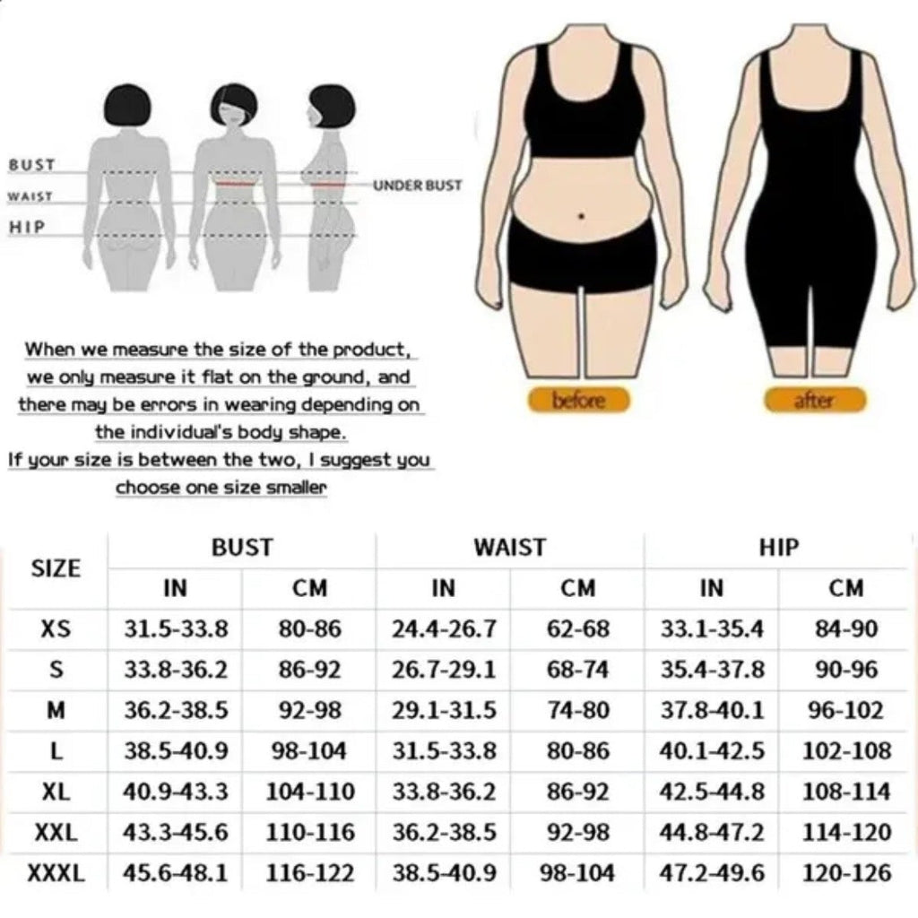 Zip-Up Waist Trainer Corset Vest - Black, full body front