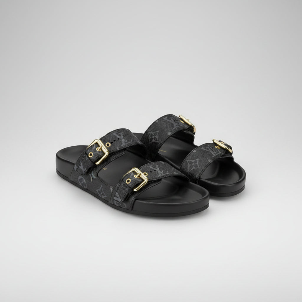 Louis Vuitton Bom Dia Flat Mule - Black Eclipse