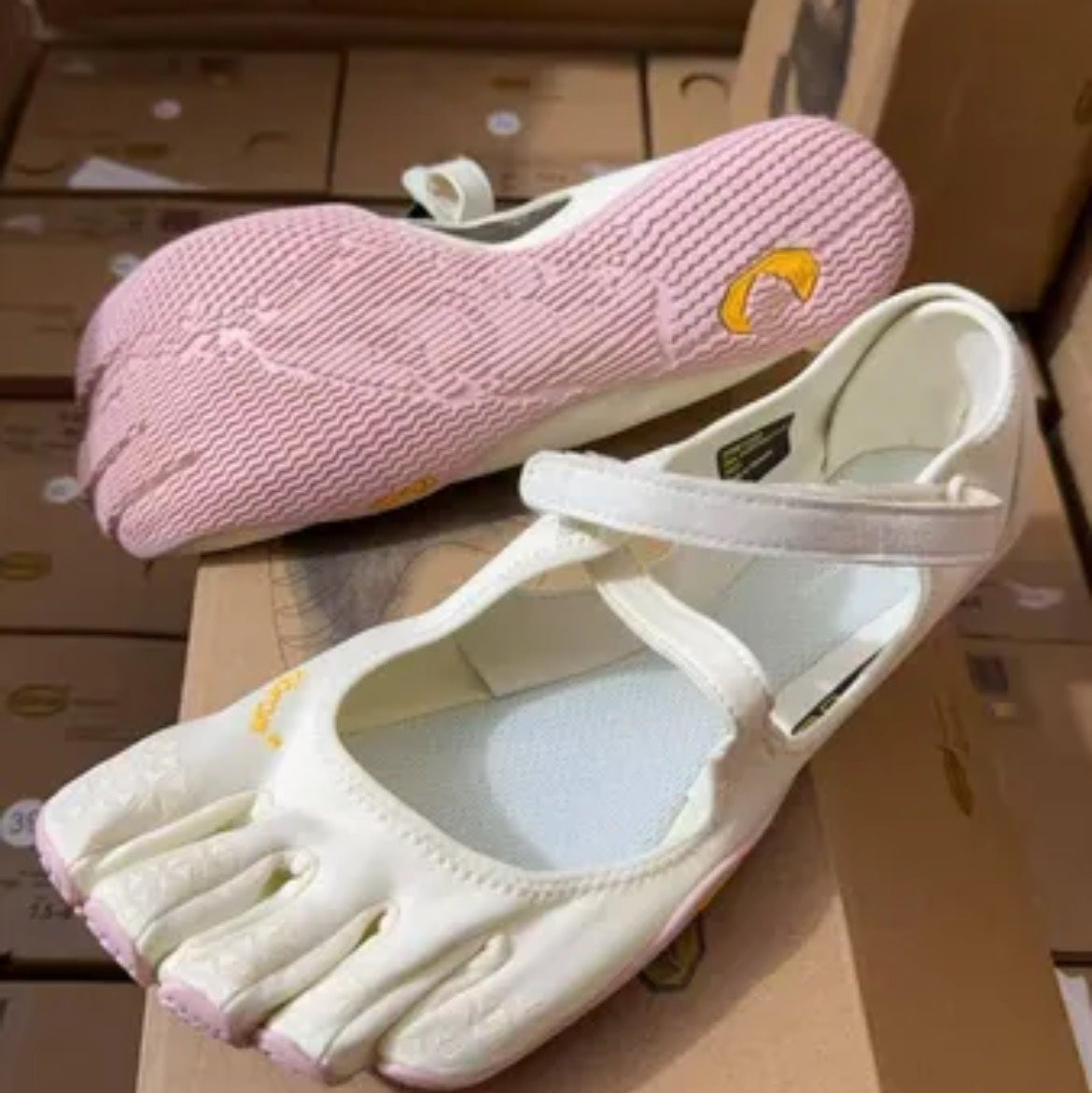 Vibram FiveFingers barefoot shoes in white