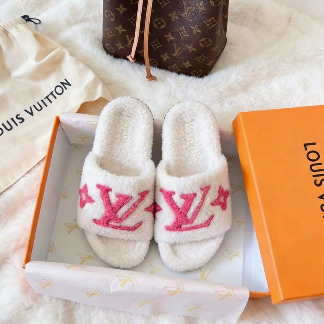 Louis Vuitton Plush Slippers