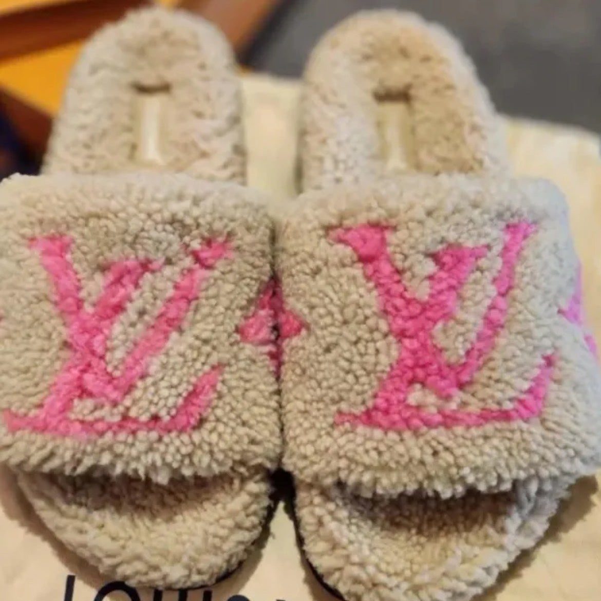 Louis Vuitton Plush Slippers