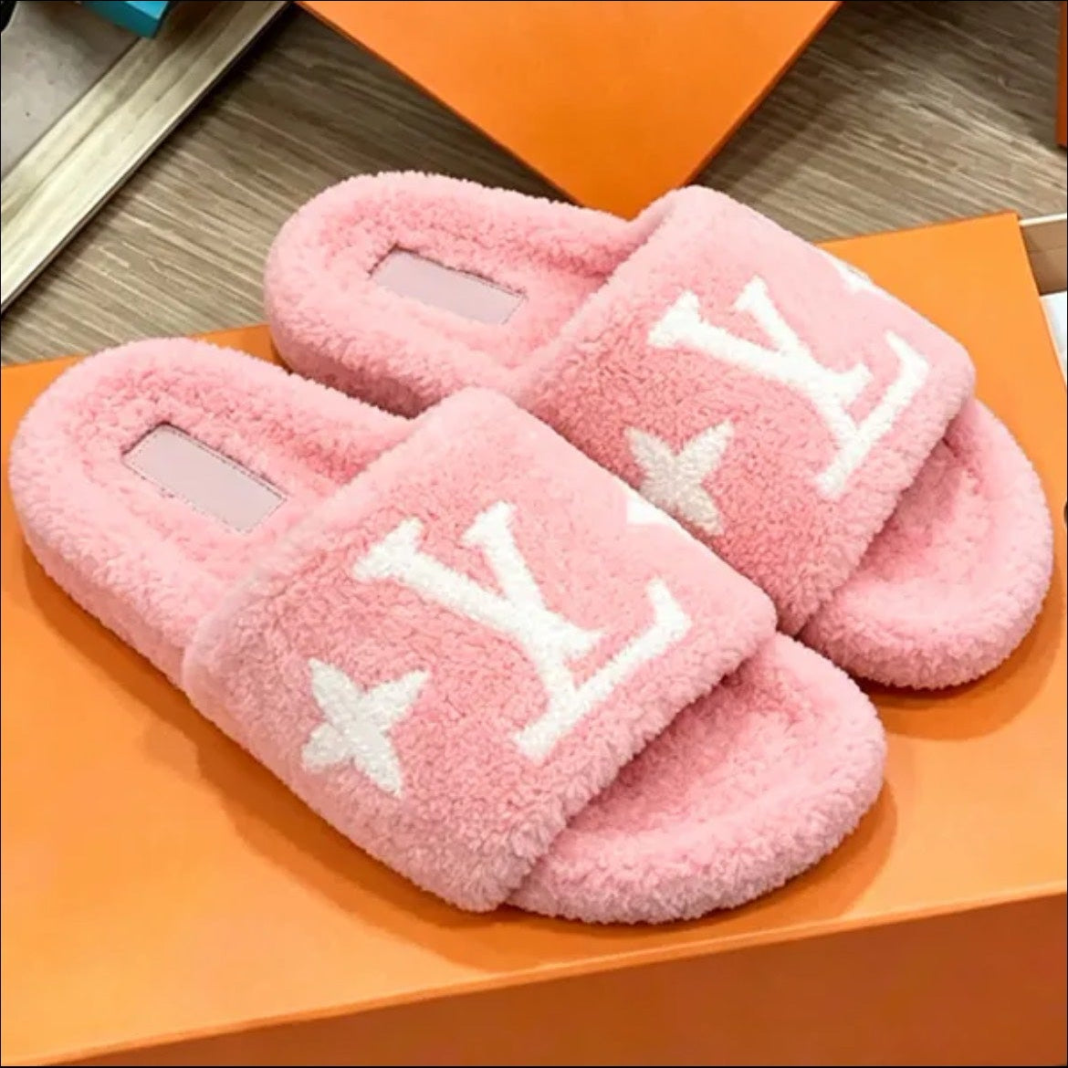 Louis Vuitton Plush Slippers
