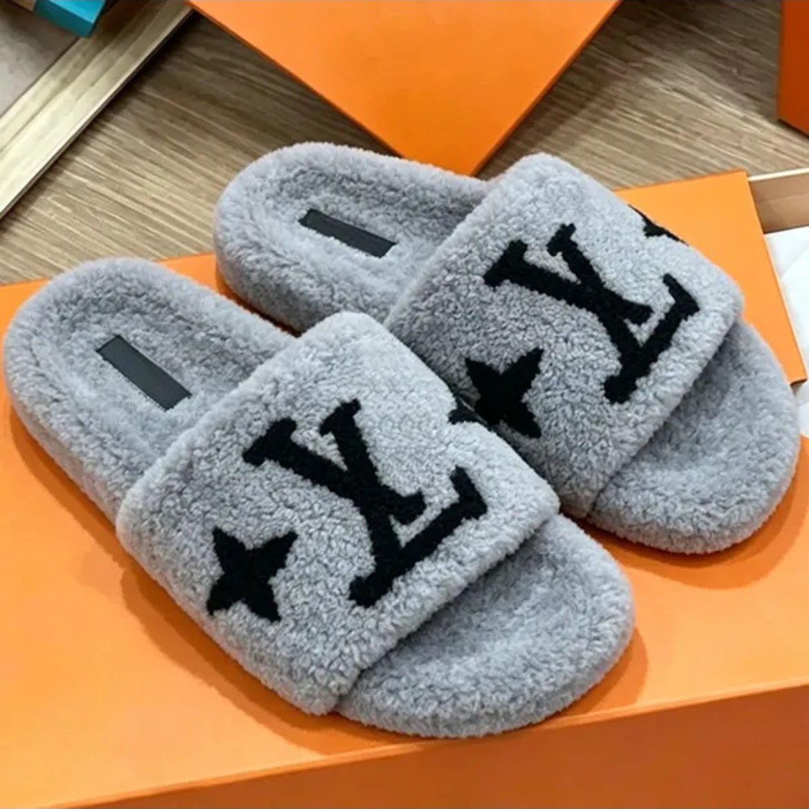Louis Vuitton Plush Slippers