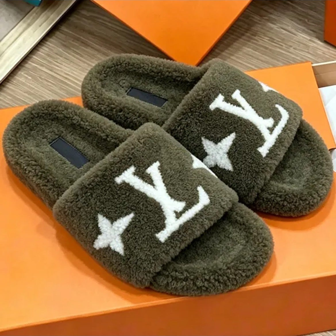 Louis Vuitton Plush Slippers