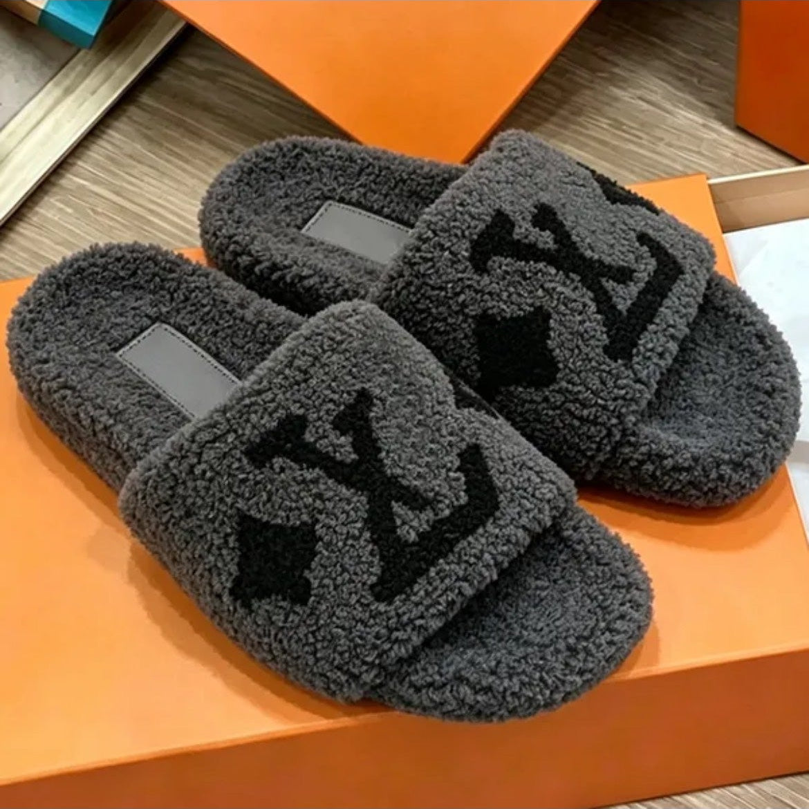 Louis Vuitton Plush Slippers