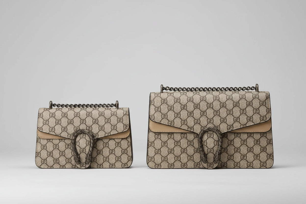 Gucci Monogram Snake Clasp Chain Bag