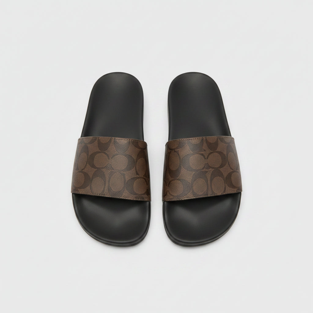 Coach Signature Monogram Slide Sandals