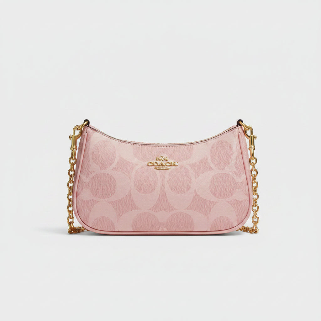Coach Signature Canvas Top Handle Pouch
